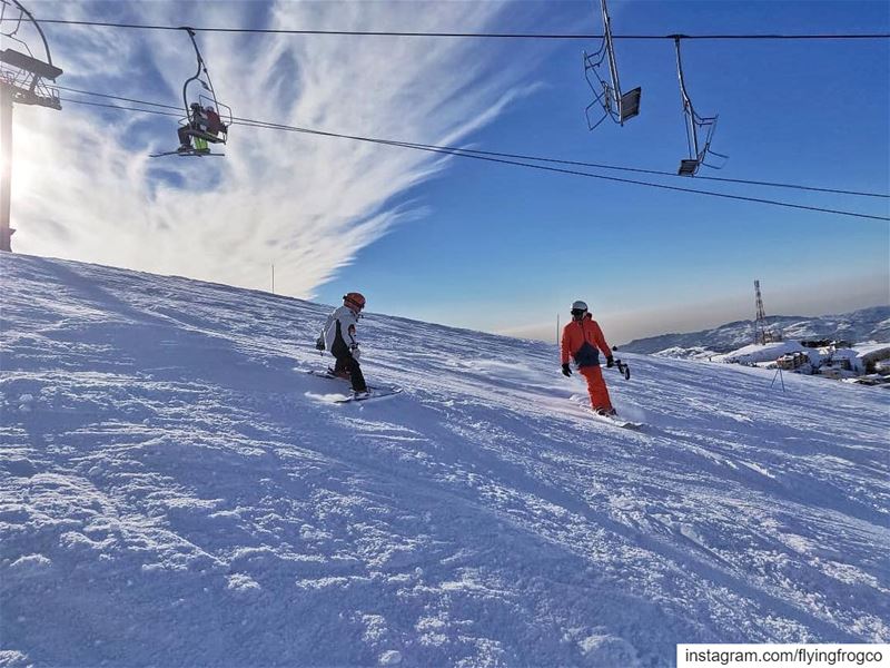 A snap from our weekend, how was yours?!..... flyingfrog ... (Mzaar Ski Resort Kfardebian)