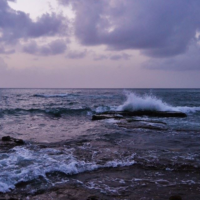 A stormy sea on sunset.Camera : Nikon D3200. Shot taken by me. ( ...