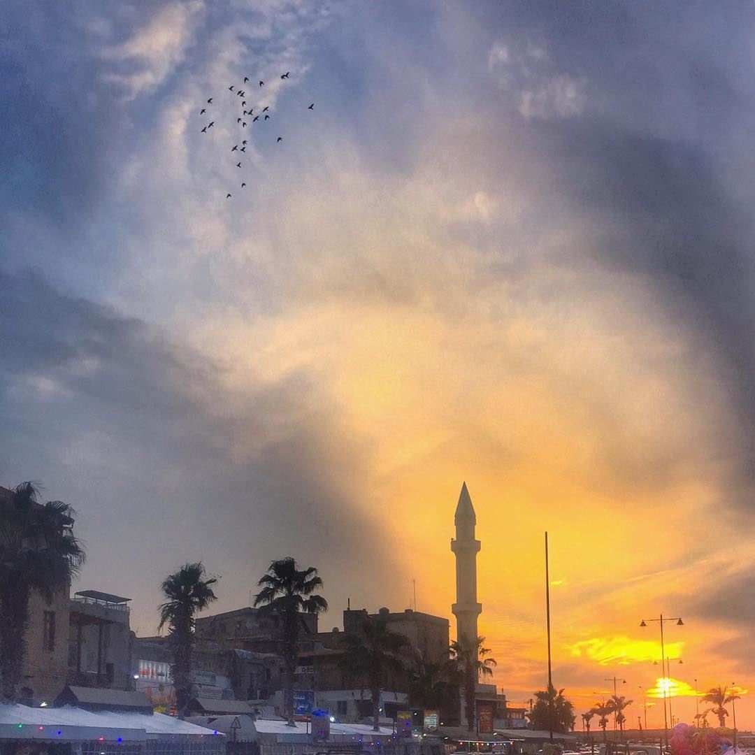 A  Sunset from  Saida 🌅______________________________________... (Saïda, Al Janub, Lebanon)
