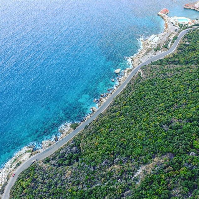 A thin line between the green and the blue! Lebanon  super_lebanon ... (Saydet El Nourieh)