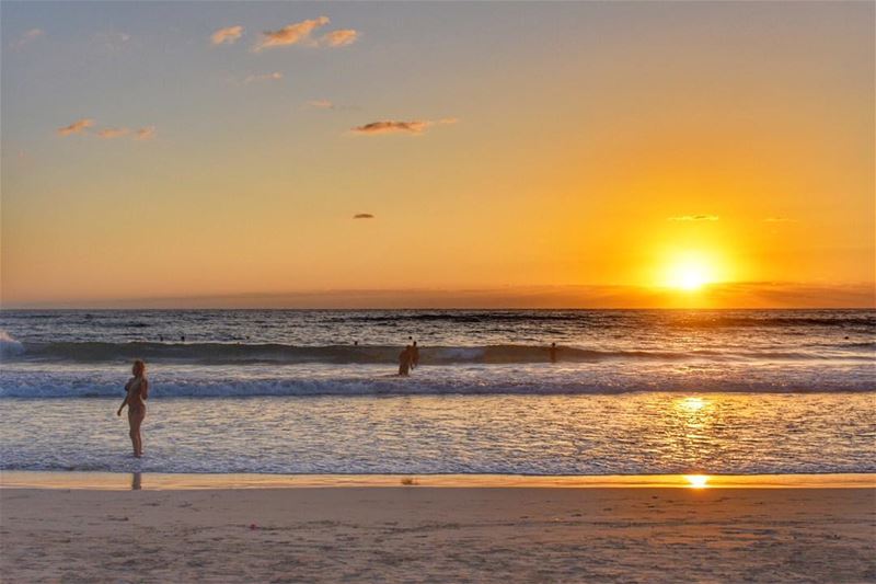 A timeless beauty 🌅•••••••••••••••••••••• sunset  sunsets  sunsetsky ... (Tyre-Sour At Beach)