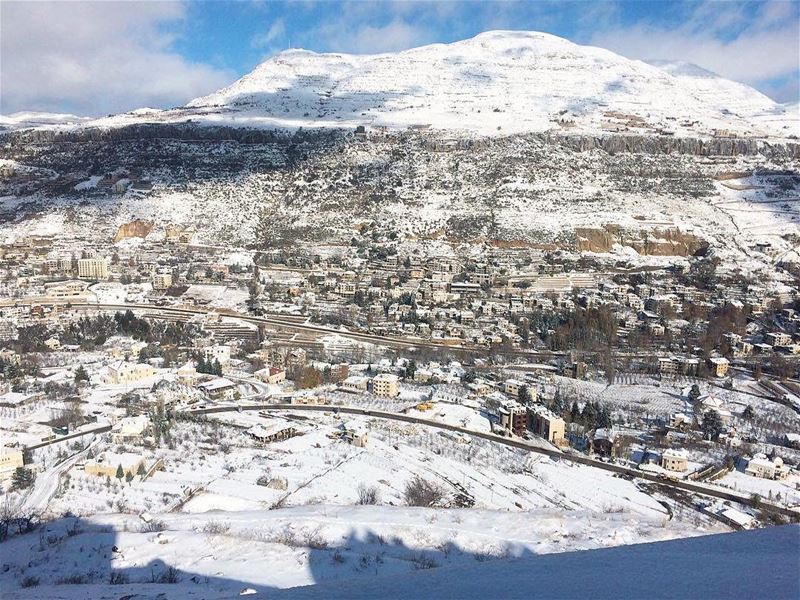 A white snowy morning ❄️ You can visit our site and check it out live,... (Faqra Ruins)