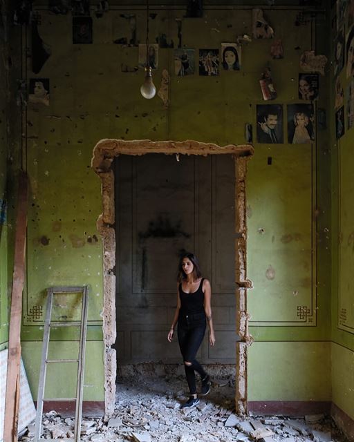 Abandoned green room full of secrets.Photo credit: @jadgghorayeb... (Achrafieh, Lebanon)