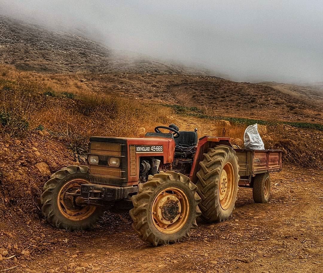 Abandoned tractor  mountains  fog  sannine  livelovelebanon ... (Mount Sannine)