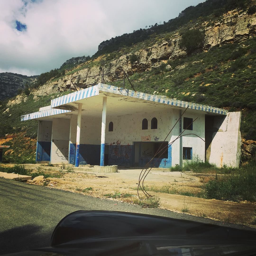  abandonedplaces  petrolstation  chouf  mountains shot while driving ...