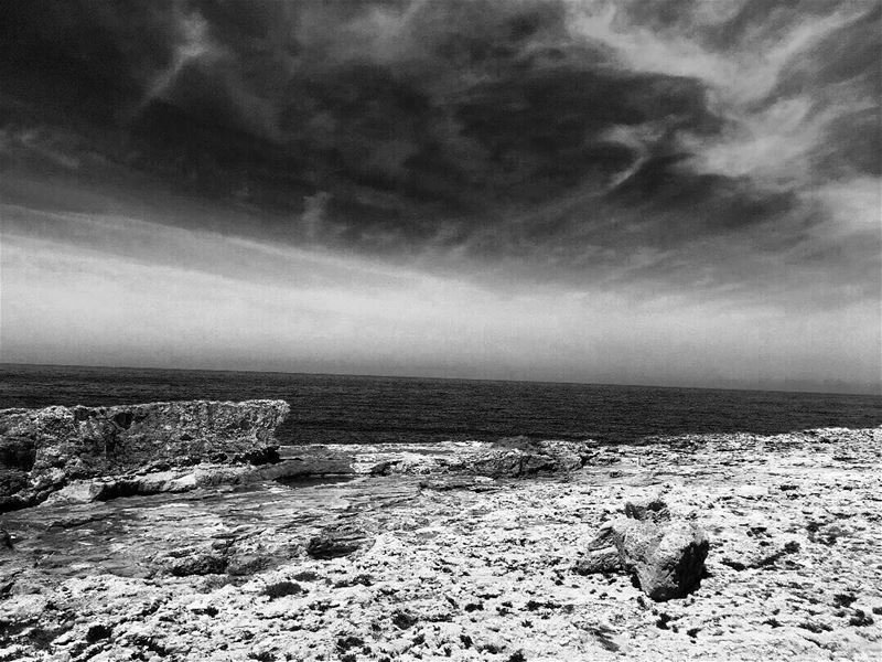 After a storm comes a calm lebanoninapicture  sky  clouds  beach  waves ... (Batroûn)