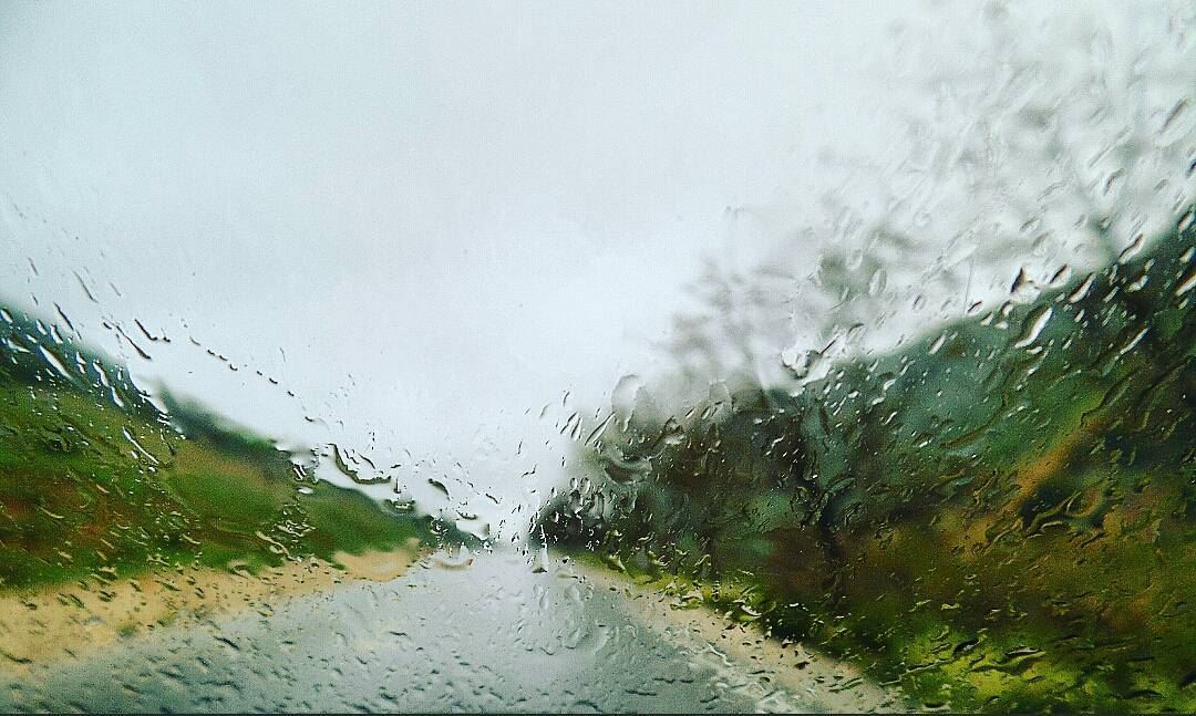 Again ❤ Art of Rain 🎨 onmyroad  bekaa  rain  rainart  rainyday  blur ... (Beka'a)