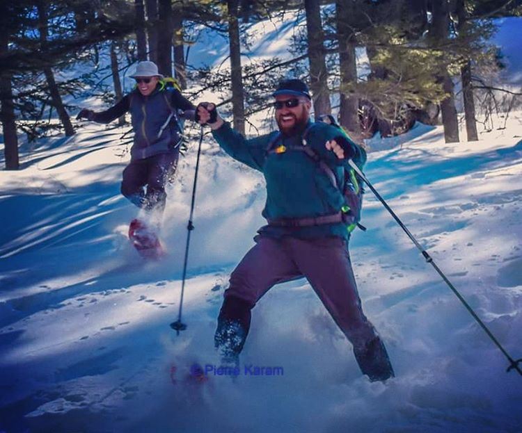  aging is a  state of  mind. fun in the  sun snowshoeing  tannourine ... (Arz Tannoûrîne)