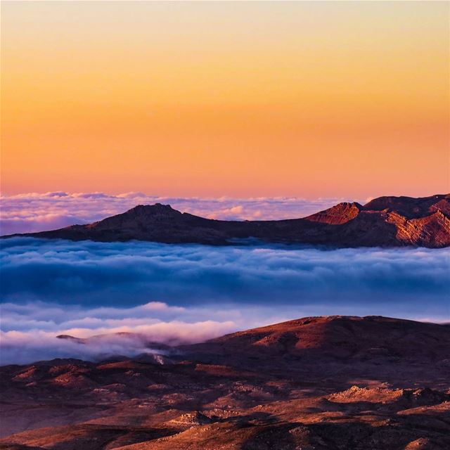 Akoura and Laklouk as seen from Mzaar, on a beautiful evening 🏔️ fog ...