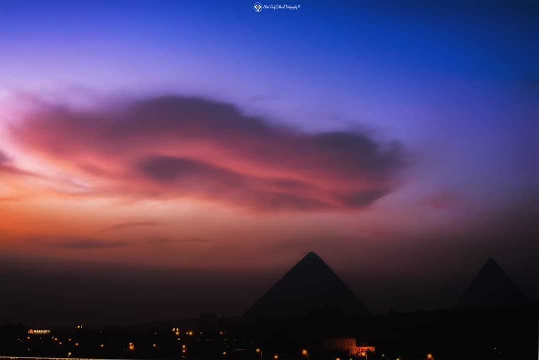 Alien cloud formation above the Pyramids.A composition taken before... (The Great Pyramids Of Egypt)