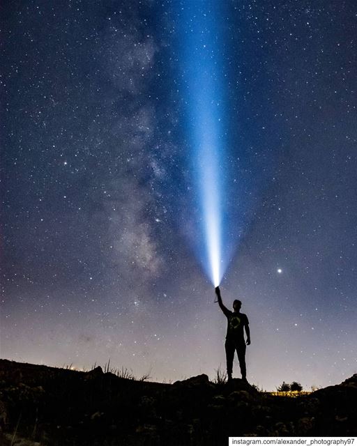 Alien communication 🌌🌌 - the milky as seen from Akoura.  insta_lebanon ... (Akoura, Mont-Liban, Lebanon)