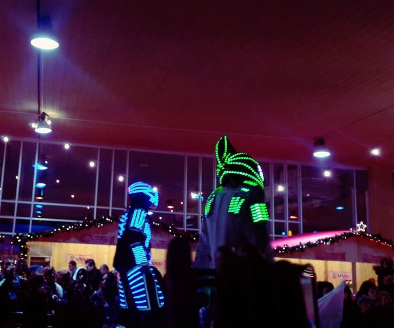 Aliens in Tripoli's Christmas Market ceremony 😮 Tripoli  TripoliLB ... (Rachid Karami International Fair)