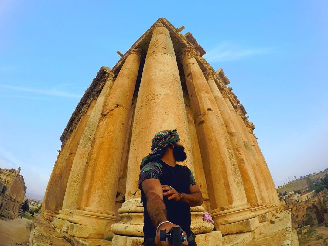 All gods had beards 🧔🏾🧔🏽🧔🏼🧔🏻🧔🧔🏿  TheyWereWorshippingMeInside... (Baalbek , Roman Temple , Lebanon)