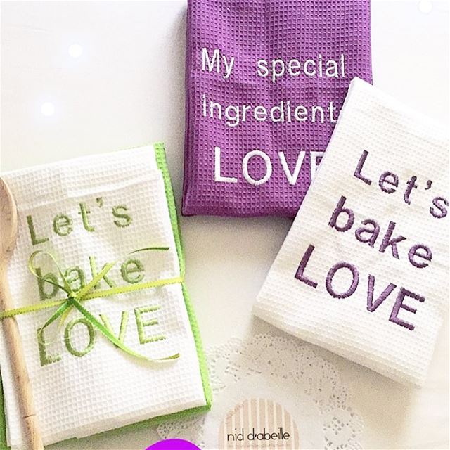 All you need is LOVE 🌈 set of kitchen towels😋 Write it on fabric by nid...