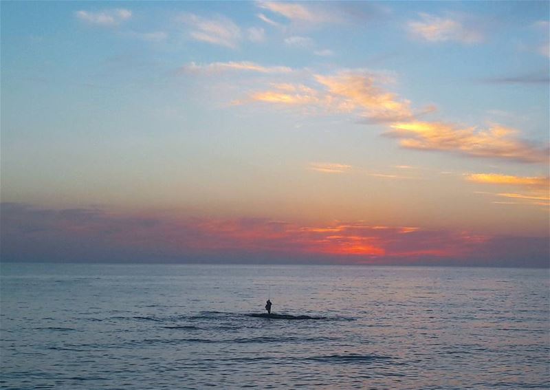 Alone, in the middle of the sea 🌅 Dreamy  غروب  طرابلس  لبنان  Romantic... (El-Mina, Tripoli)