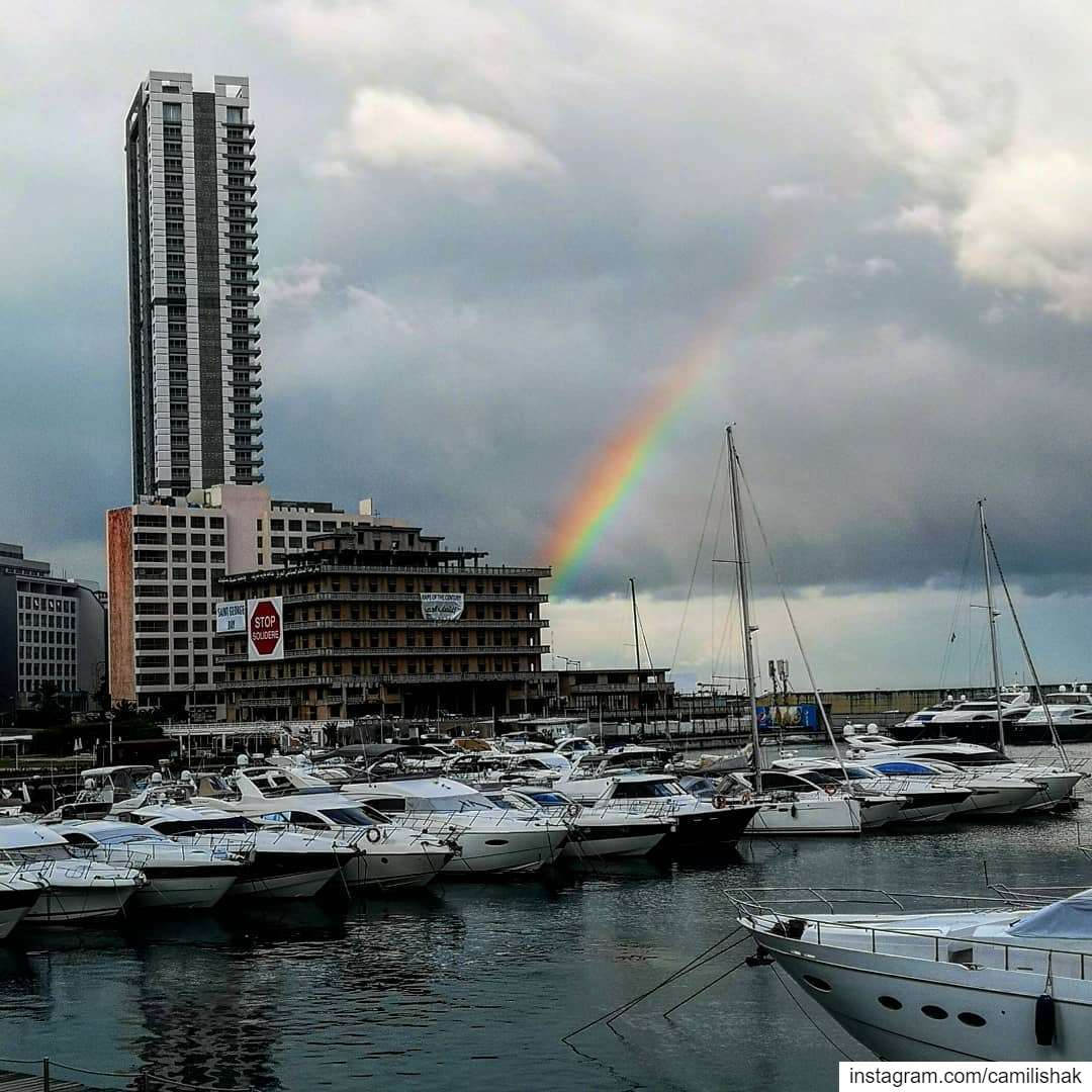 Although the background is Grey but there is always hope 🌫️🌈  beirut... (Beirut, Lebanon)