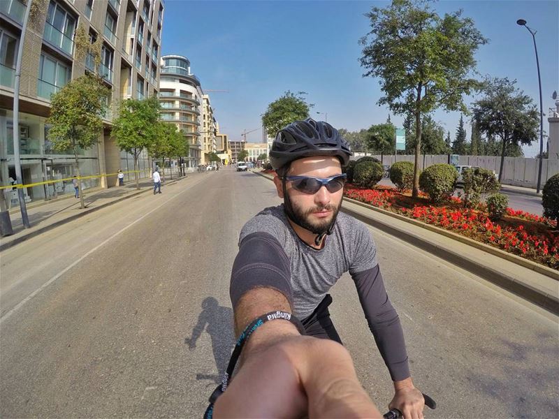 Am doing this for me ✌ sunday  training  ride  bike  biking  mtb  cycling... (Downtown Beirut)