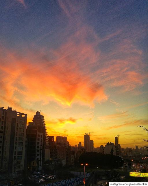 Amazing Sunset before the storm 😍 sunset  sunsetlovers  livelovebeirut ... (Beirut, Lebanon)