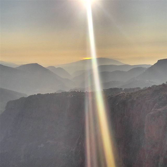 Amazing sunset from the "Valley of Hell" 🌅 LiveLoveAkkar   Akkar ... (Ouâdi Jhannam (wadi))