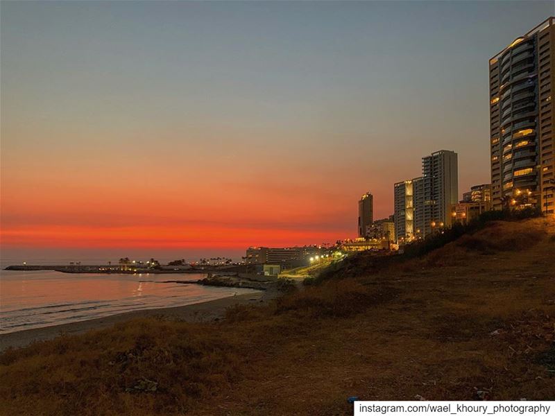 amazing  sunset  landscape  view  travel  lebanon  sea  sky  beachWhy... (Ramlat Al Bayda', Beyrouth, Lebanon)