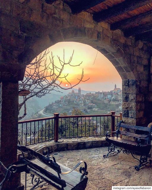 An amazing sunset from Becharreh 😍😍Credits to @tonygsuccar lebanon ... (متحف جبران خليل جبران)