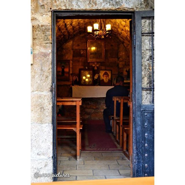 An ancient tiny stone church "Our Mother of the poor"in the old City of... (Byblos, Lebanon)