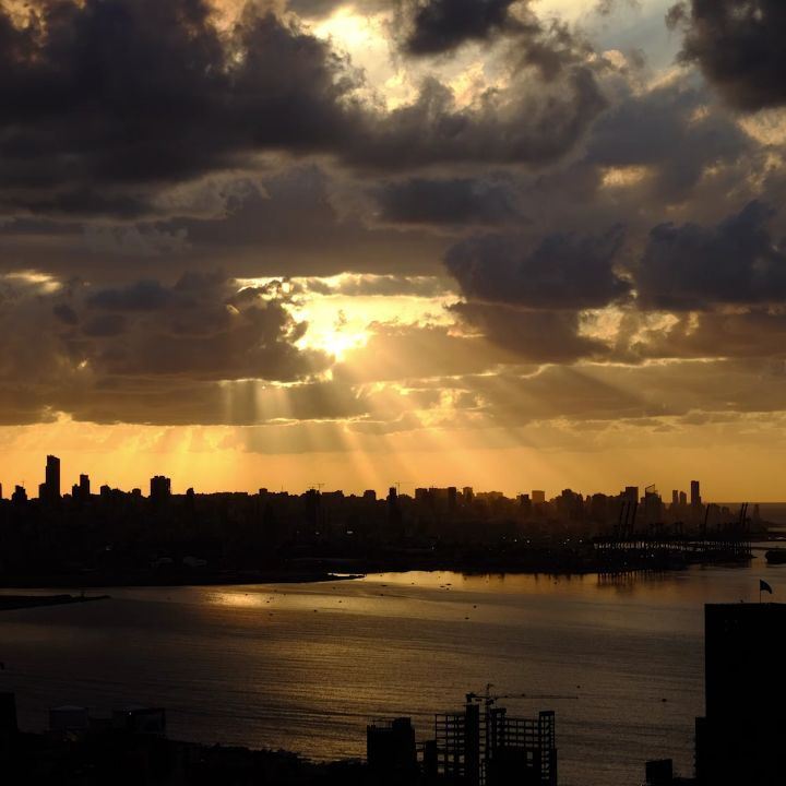 An example of the daily magic witnessed over Beirut at sunset, captured... (Beirut, Lebanon)