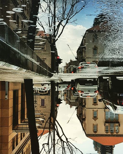 An upside down Agreement with the Rain on Beirut's Streets..✒🌧🏃‍♀️...... (Downtown Beirut)