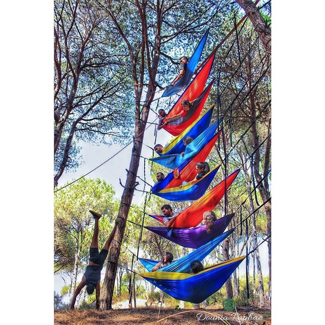 And the hammocks are watching 🍃.Thank you @hikemen for the amazing camp! (Brumana, Mont-Liban, Lebanon)