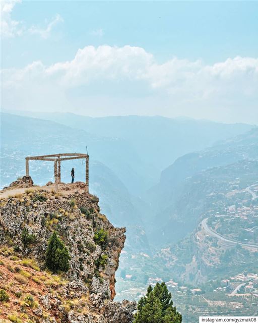 And the moutains collided with the sky....... exploringtheglobe ... (The Cedars of Lebanon)