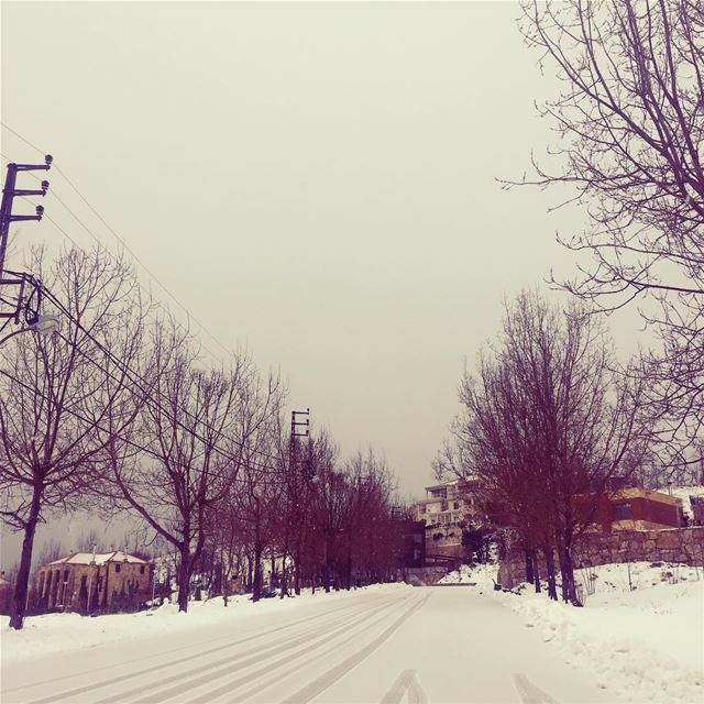 And 🔙 to this beautiful scene ...happy to be back for some snow... (Kfardebian Lebanon)