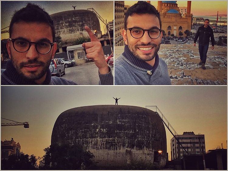 And we made it up there... On top of Beirut Oval Theater... ... (Beirut, Lebanon)