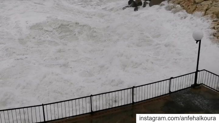 Anfeh 16-01-2019 @lassalinasspa storm  lebanon  beirut  jbeil  anfeh ... (Lebanon)