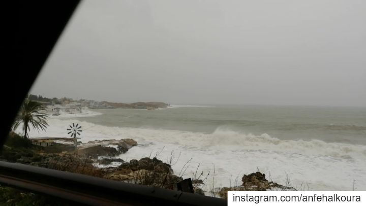 Anfeh 16-01-2019 @tahetelrih storm  lebanon  beirut  jbeil  anfeh ... (Lebanon)