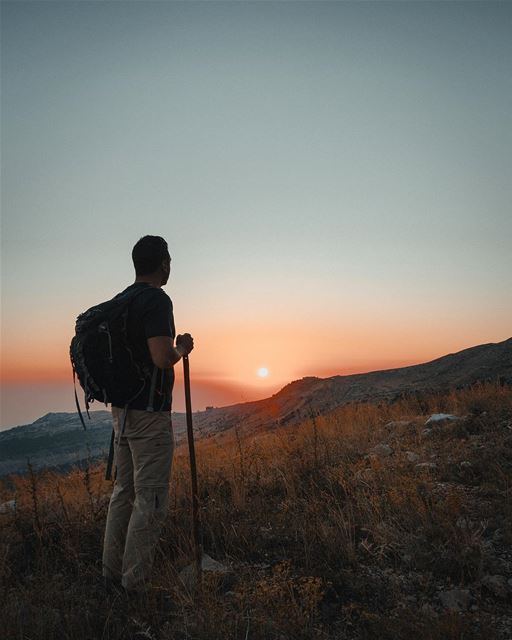 Another sunset over the mountains 🏔 ...... Mountain  hiking  Lebanon ... (Mount Sannine)