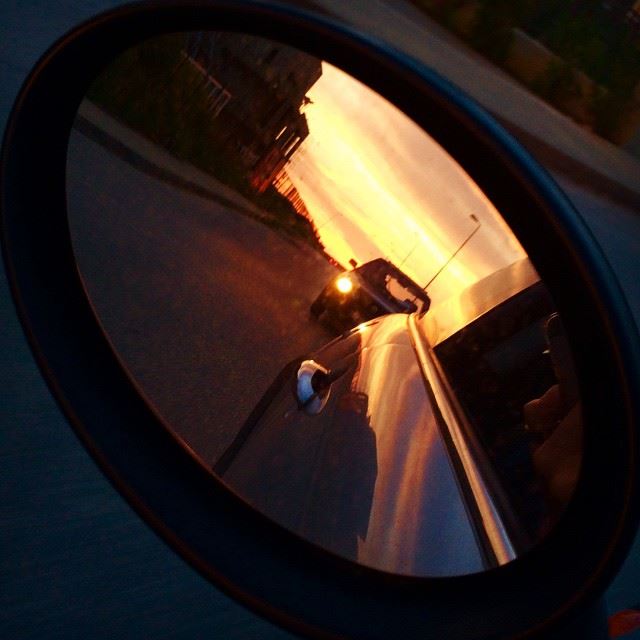 Another  sunset  view -   refection from today!  mirror  livelovebeirut ...