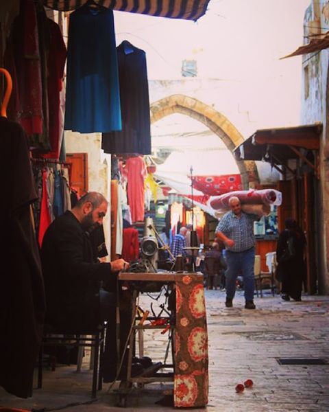 "Anyone who stops learning is old." old  sew  sewing  tailor  cloth  shop... (Tripoli, Lebanon)