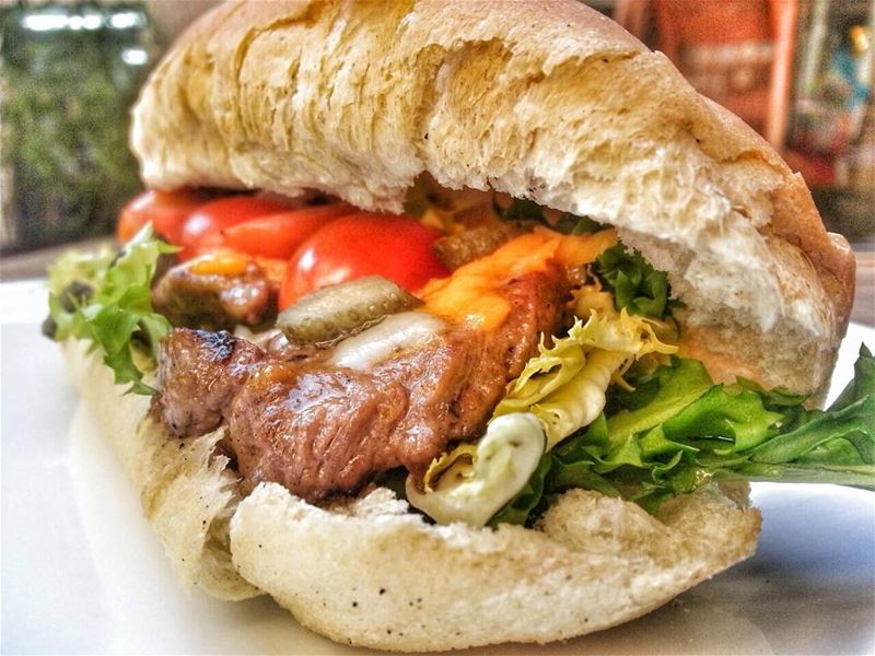 As simple as it gets! Em's New Steak Sandwich is always available at Em's... (Em's cuisine)