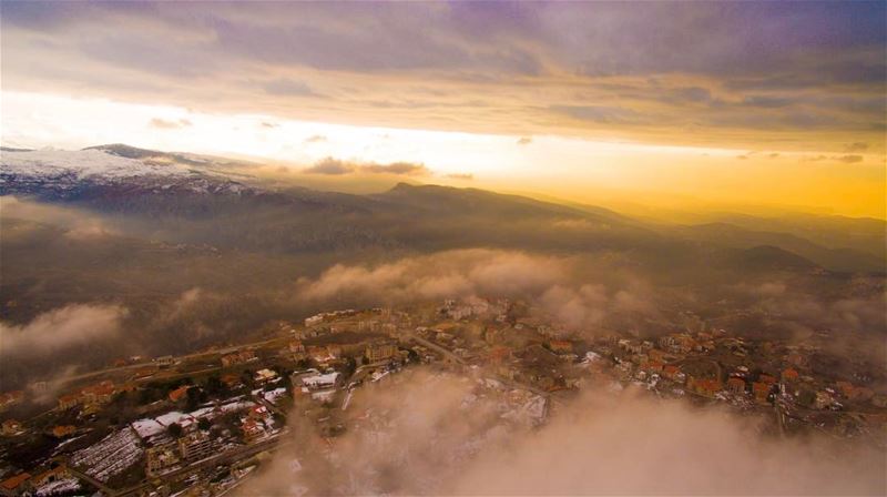 As the sun sets over Ehden & those magnificent colors highlights the... (Ehden, Lebanon)