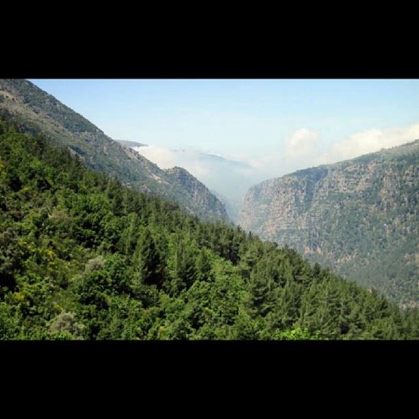 Astonishing view from the  kesserwen  mountains of Lebanon   clouds  fog ...