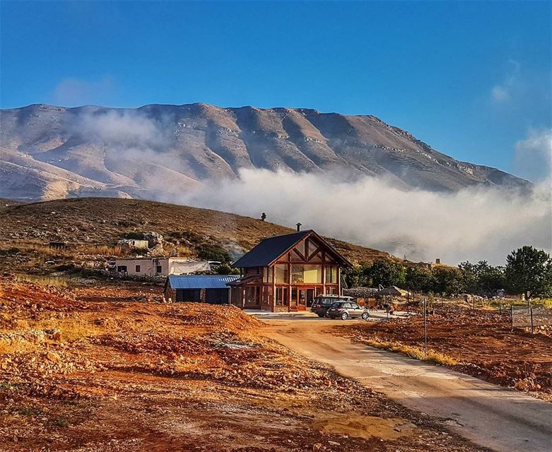 At the foot of the mountain  houses  lebanonhouses  mountainsoflebanon ... (The Cedars of Lebanon)