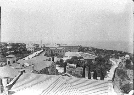 AUB View From College Tower Towards West  1890s