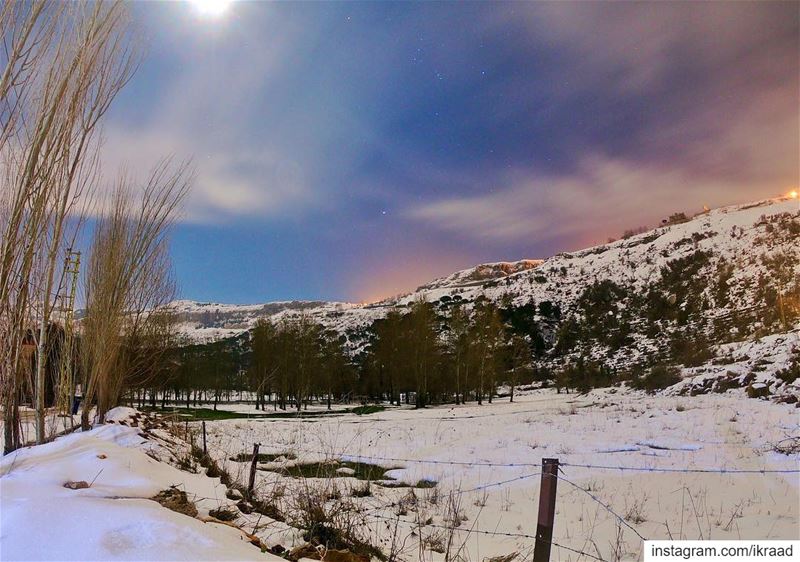 Aurora, sometimes referred to as polar lights but  Chebanieh sky shattered... (Chbânîyé, Mont-Liban, Lebanon)