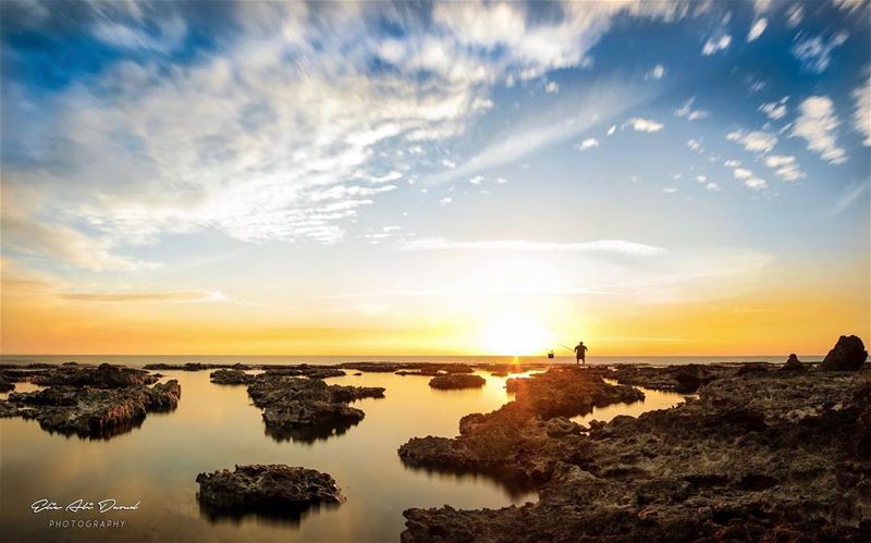 Autumn sunsets are the best 🌅  autumn  fall  sunset  fisherman  fishing ... (`Amshit, Mont-Liban, Lebanon)