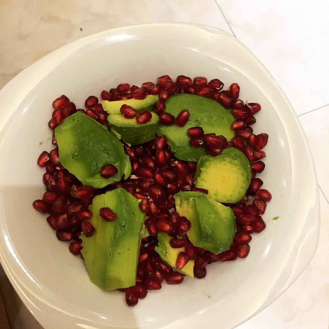 Avocado & pomegranate ❤️  avocado  pomegranate  fruits  vitamins ...