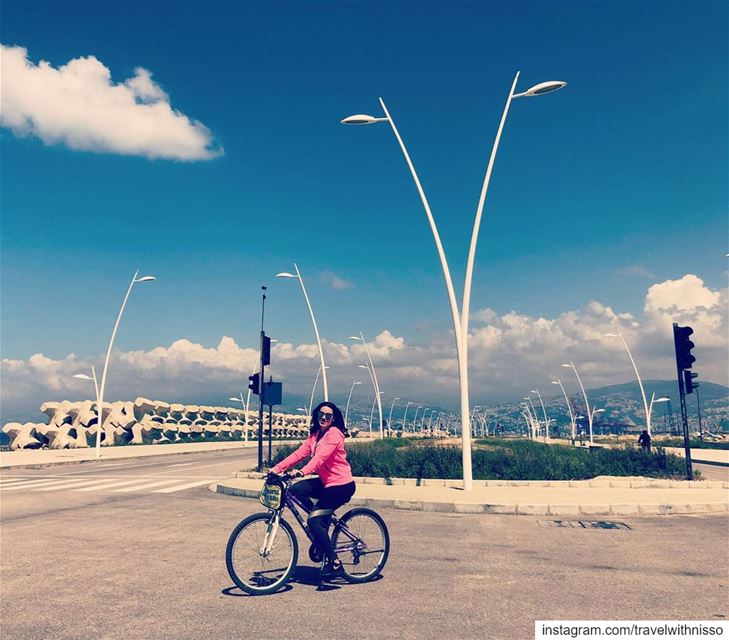 • B E I R U T • by B I K E w the bestie on a beautiful day! 🚲💖🚲  beirut... (Beirut, Lebanon)