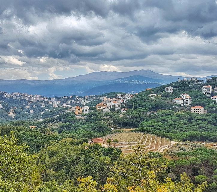 Baabdat village and mount kneisse  landscape  landscapephotography ... (Mar Chaaya Broumana)