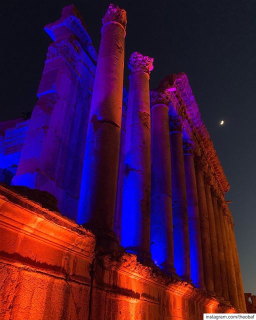 Baalbeck in colors @melodygardotofficial concert @baalbeckfestival ... .... (Baalbek , Roman Temple , Lebanon)