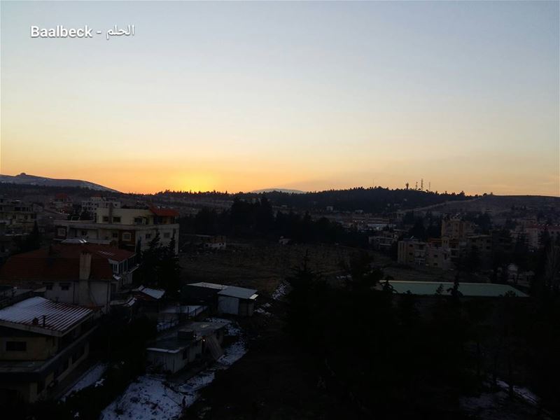 Baalbeck's sunset todayغروب الشمس اليوم في بعلبك IloveBaalbeck  Baalbeck...