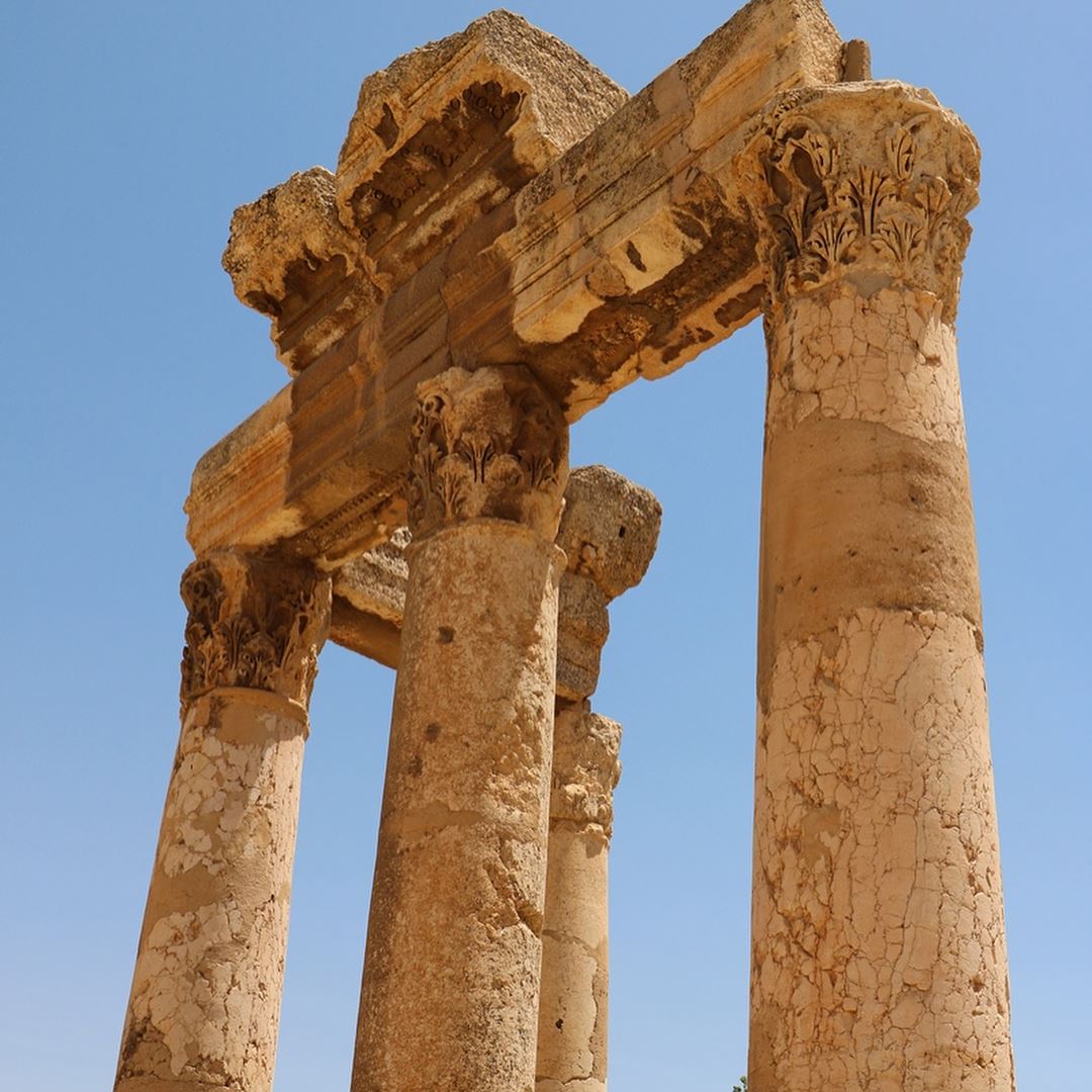 Baalbek ruins... swipe ➡️...As early as 9000 BC,  Baalbek was a place... (Baalbek, Lebanon)